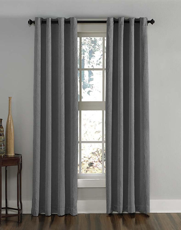 Curtainworks Lenox Grommet Curtain Panel, 50 by 84", Grey