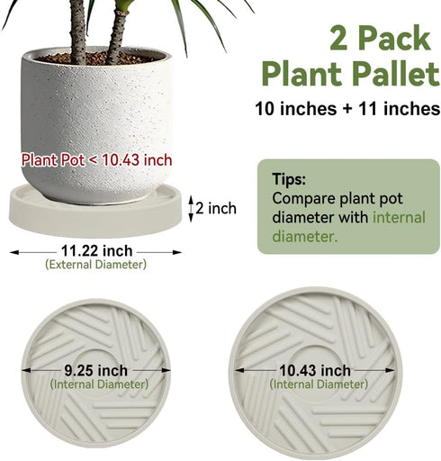 UoeRing 2 1 10" 1 11" $9.9 Pcs Plant Caddy with Hidden Wheels and Heavy Duty Rolling Plant Stand, Indoor Outdoor Plant