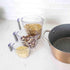 Home Basics 3 Piece Plastic Measuring Cup Set with Rubber Grip Handles, Clear