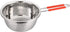 7.9inch Stainless Steel Perforated Metal Colander Strainer with Long Red Handle for Kitchen Food Pasta Noodles