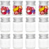 SUNNYCLUE 30Pcs Mini Glass Vials with Aluminum Screw Lids, 15ml Small Clear Tiny Glass Bottles for DIY Craft Storage