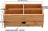 GOBAM Bamboo Makeup Organizer with Drawer, Medium - Natural Wooden Cosmetic Storage for Bathroom, Bedroom, Kitchen
