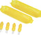 Chef Craft Select Plastic Corn Cob Dishes with Holders - 8.5 inch, Yellow - 2 Dishes & 4 Holders