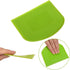 Dough Scraper Bowl Scraper, Flexible Plastic Multi-Function Kitchen Tools, 2 Piece Set in White-Green.