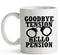 YouNique Designs Goodbye Tension Hello Pension - 11 Oz Portable Coffee Mug, Retirement Gift for Police Officer