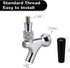FERRODAY Polished Brass Draft Beer Faucet, Stainless Steel Core for Keg Tap Tower & Kegerator