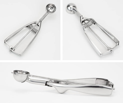 18/8 Stainless Steel Small Ice Cream Scoop Disher, 0.6 Tablespoon Melon Baller