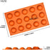 FUNSHOWCASE Small 15 Cavity Semi Sphere Half Round Dome Silicone Mold - Chocolate Teacake Baking Tray
