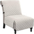 H.VERSAILTEX Water Resistant Accent Chair Cover Reversible Quilted Accent Chair Covers Without