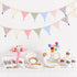 9Ft Pre-Strung Cotton Fabric Bunting Banner, Morandi Triangle Pennant Banner Flag, Double-Sided Bunting Garland