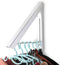 Folding Clothes Hanger, Wall Mounted Indoor Outdoor Aluminum Space Saver Clothes Rack Holder, Slim Design for Bedroom,