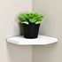 7-Inch Set 2, WELLAND Floating Corner Shelves of Wall Mounted Storage Shelf with White Finish for Bedroom, Living Room