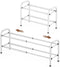 Adjustable 2-Tier Expandable Shoe Rack, Heavy Duty Metal Free Standing Storage Organizer for Entryway Closet