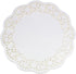 LJY 100 Pieces White Lace Round Paper Doilies Cake Packaging Pads for Wedding Tableware Decoration (13.5 Inch)