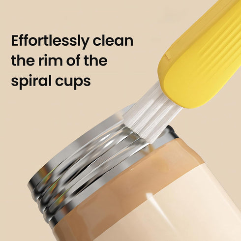 3 in 1 Cup Lid Cleaning Brush, Multifunctional Portable Cleaner for Tight Spaces, Pack of 3 Items