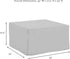 Waterproof Gray Square Ottoman and Outdoor Table Cover for Patio Furniture