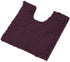 LuxUrux Plum Bath Mat, U-Shaped Contoured Rug for Around Toilet, Super Absorbent Shaggy Bath Rug