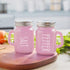 Pink Salt and Pepper Shakers Set, 4 oz Glass Kitchen Accessories, Easy to Clean & Refill, Pink Kitchen Decor