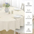 Romanstile Round Waterproof Tablecloth - Stain Resistant Washable Table Cloths for Indoor and Outdoor, Ivory