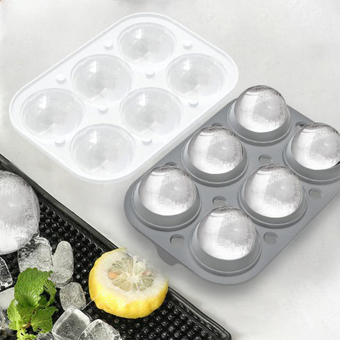 ROTTAY Ice Cube Trays (Set of 2), Sphere Ice Ball Maker with Lid & Large Square Ice Cube Maker for Whiskey