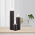 Mega Candles 6 pcs Unscented Solid Black Pillar Candles, Hand Poured Premium Wax, 2"x3"