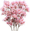 4Pcs Fake Cherry Blossom Flowers, 15.7" Artificial Silk Branches for Home Party Wedding Decoration, Pink