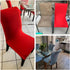 4 Pieces Spandex Stretch Washable Dining Room Chair Covers, Seat Slipcovers for All Seasons (Red, 4)
