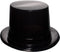 Windy City Novelties 12 Pack Black Plastic Top Hats