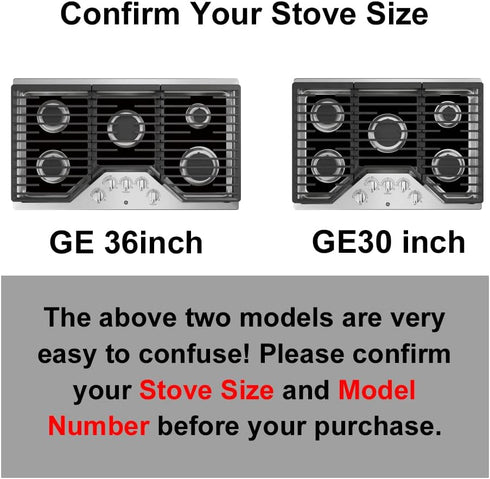 Compatible with GE 30 Inch Gas Range Protectors, Non-Stick Stove Protector, Washable Liner for JGP5030