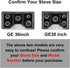 Compatible with GE 30 Inch Gas Range Protectors, Non-Stick Stove Protector, Washable Liner for JGP5030