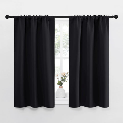 NICETOWN Halloween Black Out Curtain Panels - Energy Smart Thermal Insulating Drapes for Small Window (2 Panels)