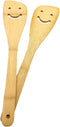 2 Pack Bamboo Smiley Face Kitchenware Cooking Utensil Set - Eco-friendly Stir-fry Spatula