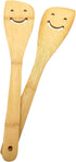 2 Pack Bamboo Smiley Face Kitchenware Cooking Utensil Set - Eco-friendly Stir-fry Spatula