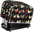 2 Slice Toaster Cover, Farm Chicken Rooster Design, Dust Protection with Hang Loop, Easy to Store (14x14") 2PCS