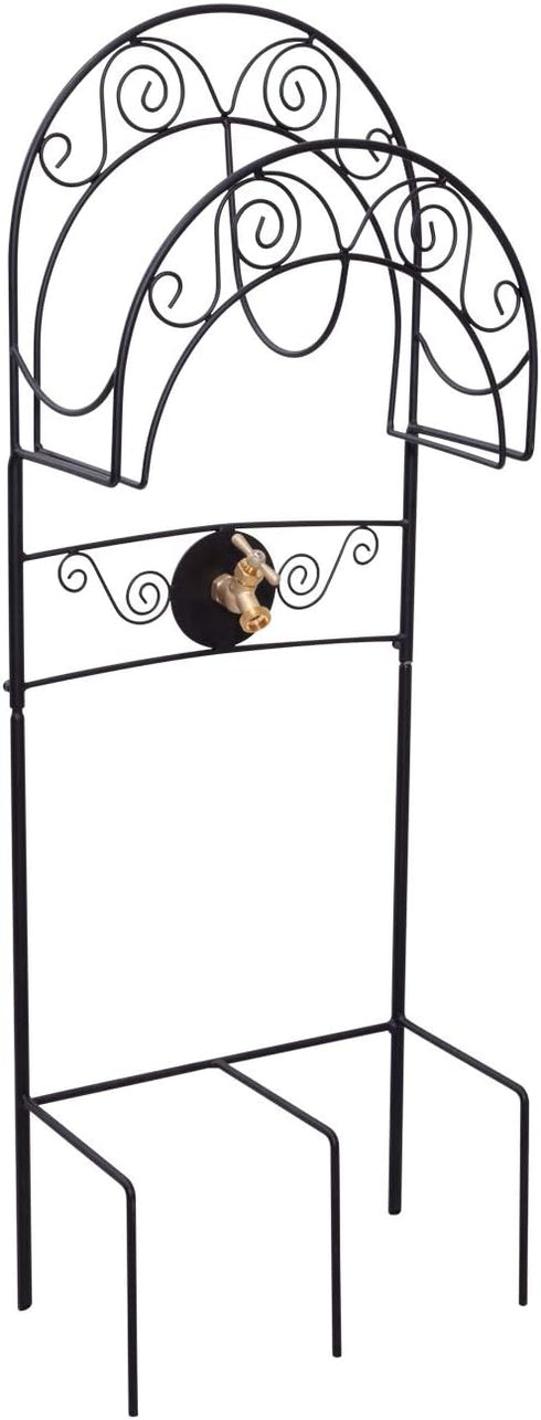 Liberty Garden 640-KD Decorative w/Bib Hose Stand, Black