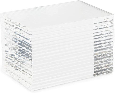 Bright Creations 20-Pack Clear Acrylic Place Cards for Seating, Wedding Guest Names, Table Settings, 3.5 × 2 in