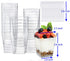 Mistari 50 Pack (50 50 50 Clear Plastic Dessert Cups with Lids and Spoons, Mini Parfait Cups Pudding Cups