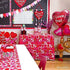 4 Pack Felt Heart Garland Banner - No DIY Valentines Day Decorations for Anniversary, Engagement, Wedding Party