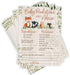 Baby Predictions & Advice for New Parents, Set of 50 Cards, Woodland Baby Shower Activity, Gender Neutral Theme