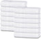 White Classic 12-Pack Cotton Face Towels, 100% Ring Spun Cotton, Ultra Soft