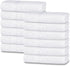 White Classic 12-Pack Cotton Face Towels, 100% Ring Spun Cotton, Ultra Soft