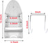 Wall Mount Ironing Board Hanger, Electric Iron Holder, Household Bathroom Shelf Rack for Max 5.2 inch Width (White)