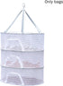 RVXlRDN 3 Herb Drying Rack, Layer Foldable Hanging Mesh Net with Zipper, Outdoor Drying Rack Mesh Dryer for Drying Herb