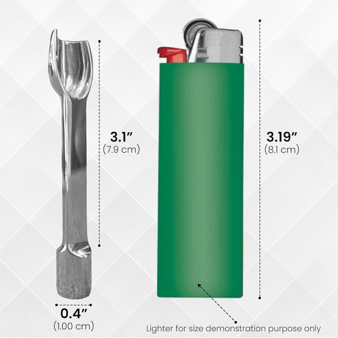brocoli Mini Stainless Steel Scoop and Tamp Tool for Dry Herbs Spices Powder Salt Glitter by