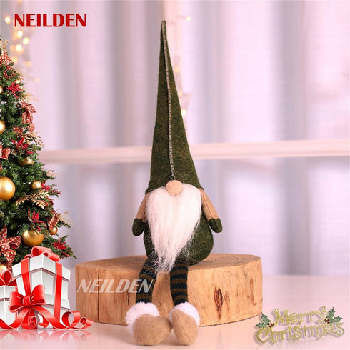 3pcs Christmas Decoration Long Legs Rudolph Doll, Holiday Gift for Children, Hotel Mall Window Decor