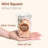 Set 12 (8 Oz), ComSaf of Square Glass Jars with Airtight Lids Pantry Canisters for Spices, Jams, & Herbs, Wire Clamp