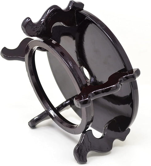 fengshuisale (4 Inch) Feng Shui Chinese Wooden Fishbowl Planter Display Stand