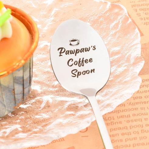 Pawpaw's Coffee Spoon Gifts for Dad, Grandpa, Funny Engraved Stainless Steel Spoon for Father's Day, Birthday
