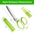 Multipurpose Sharp Kitchen Herb Cutter Shears - Herb Scissors with 5 Stainless Steel Blades, Safety Cover, Cleaning Comb