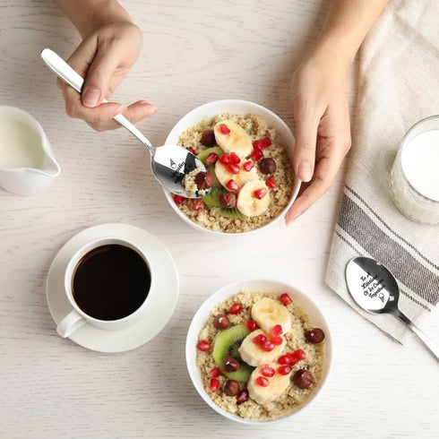 ZBBFSCSB 2 Set, To A Lifetime of Ice Cream Together - Pcs Spoon His & Her Ice Cream Spoons, Perfect for Couples